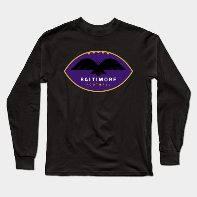 The Raven, Baltimore Football 2021 season Long Sleeve T-Shirt by BooTeeQue